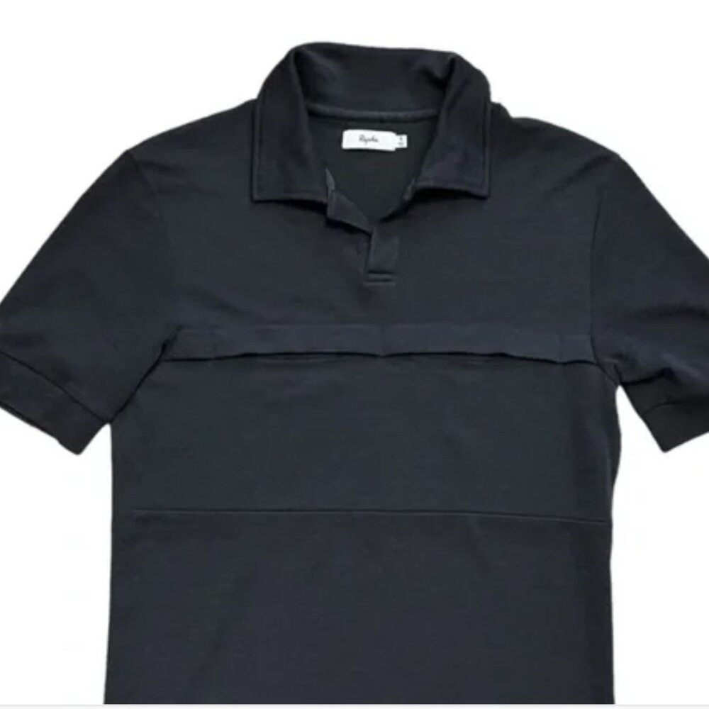 vintage Rapha Short Sleeve Classic Cycling Polo dark green black grey Small